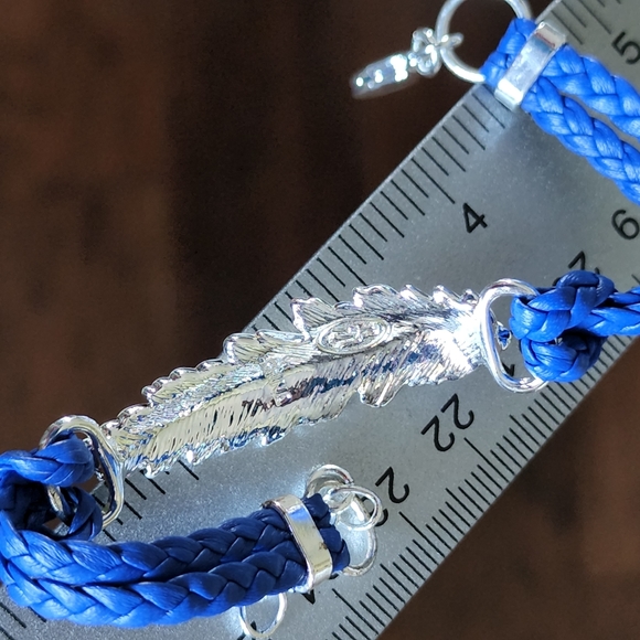 RFM Roberto Mennella Cortona Interchangeable Braided Strap Leaf Bracelet Silver - Picture 7 of 10